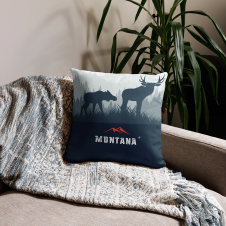 Montana Moose & Stag Basic Cushion