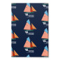 Dowr Carrek Rock Anchorage Cornish Crabber Boat Wrapping paper sheets