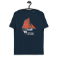 Dowr Carrek Rock Anchorage Red Cornish Crabber boat Unisex organic cotton t-shirt