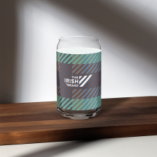 Irish Brand Tartan Can-shaped glass