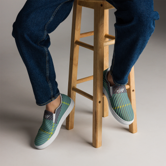 Irish brand Tartan Men’s slip-on canvas shoes