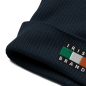 Irish Brand Original Black Organic ribbed beanie