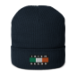 Irish Brand Original Black Organic ribbed beanie