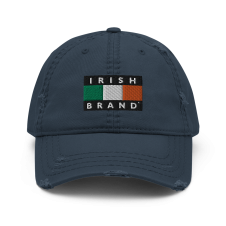 Irish Brand Original Black Distressed Dad Hat