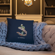 Le Chateau Lizard Posing  On A Branch Cushion