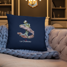 Le Chateau Lizard Posing  On A Branch Cushion