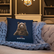 Montana Brand Grizzly Bear Cushion