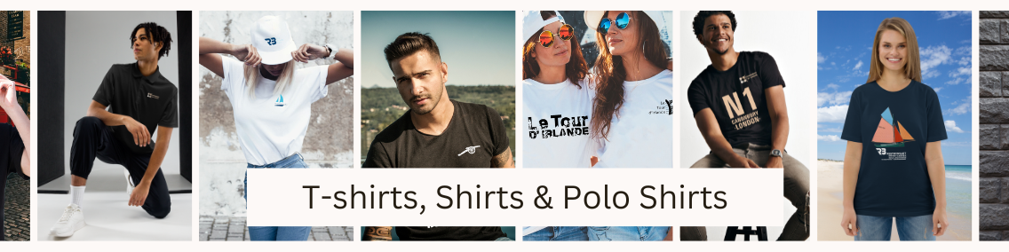 Collection of t-shirts, shirts & polo shirts for both men & women
